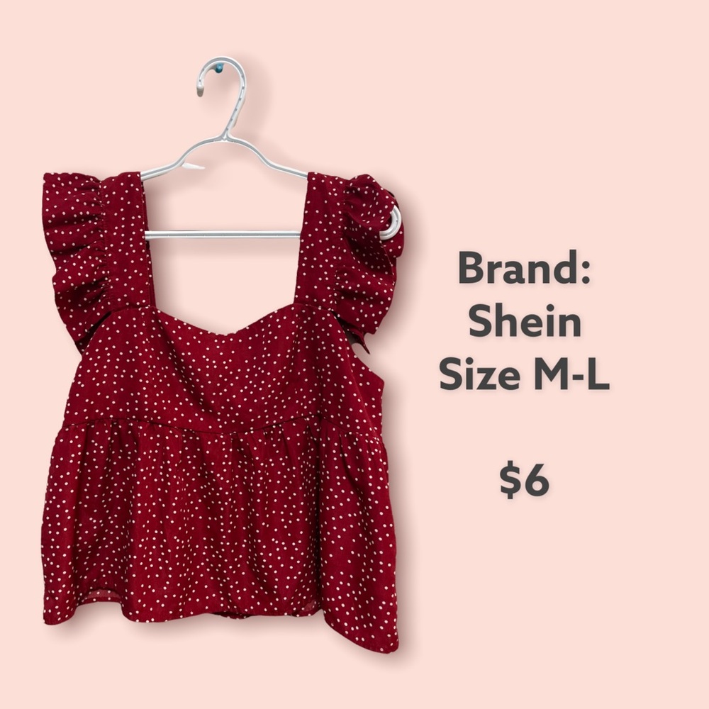 Polka Dot red top